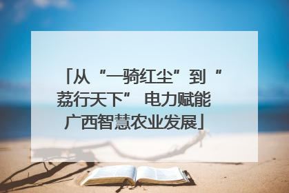 从“一骑红尘”到“荔行天下” 电力赋能广西智慧农业发展