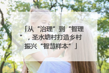 从“治理”到“智理”，圣水塘村打造乡村振兴“智慧样本”
