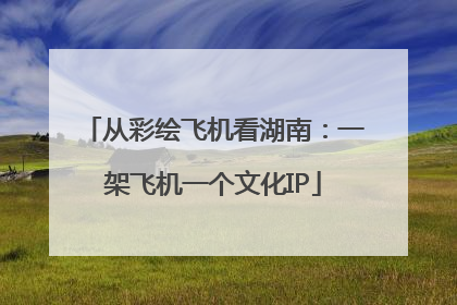 从彩绘飞机看湖南：一架飞机一个文化IP
