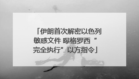 伊朗首次解密以色列敏感文件 曝格罗西“完全执行”以方指令