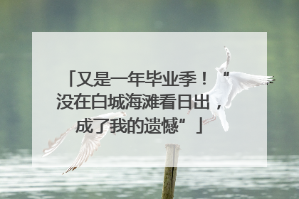 又是一年毕业季！“没在白城海滩看日出，成了我的遗憾”