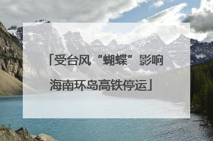 受台风“蝴蝶”影响 海南环岛高铁停运