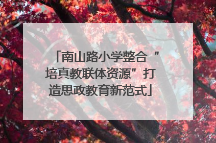 南山路小学整合“培真教联体资源”打造思政教育新范式