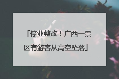停业整改！广西一景区有游客从高空坠落