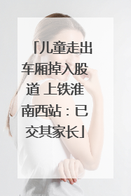 儿童走出车厢掉入股道 上铁淮南西站：已交其家长