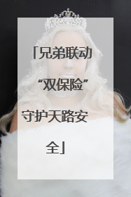 兄弟联动“双保险”守护天路安全