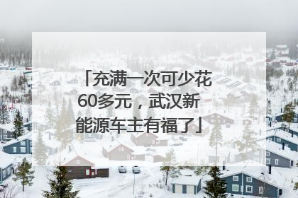 充满一次可少花60多元，武汉新能源车主有福了