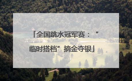 全国跳水冠军赛：“临时搭档”摘金夺银