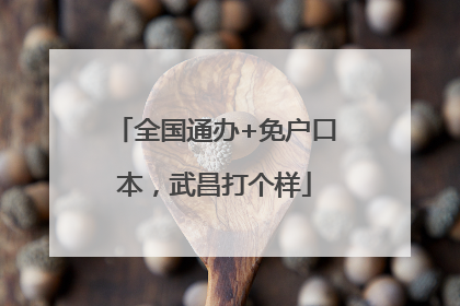 全国通办+免户口本，武昌打个样