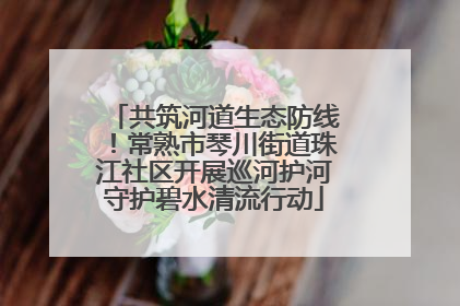 共筑河道生态防线！常熟市琴川街道珠江社区开展巡河护河守护碧水清流行动