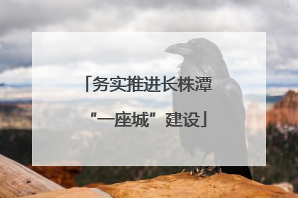 务实推进长株潭“一座城”建设
