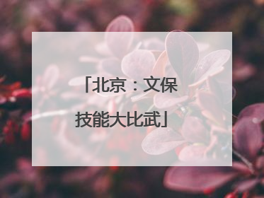 北京：文保技能大比武