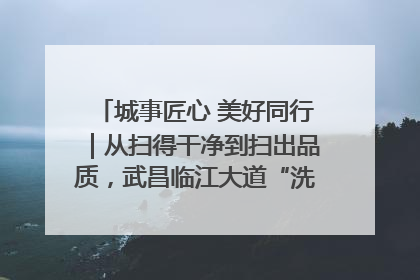城事匠心 美好同行｜从扫得干净到扫出品质，武昌临江大道“洗”出洁净样板路