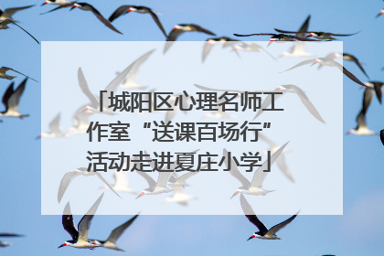 城阳区心理名师工作室“送课百场行”活动走进夏庄小学