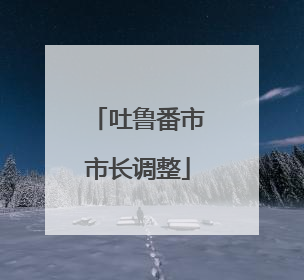 吐鲁番市市长调整