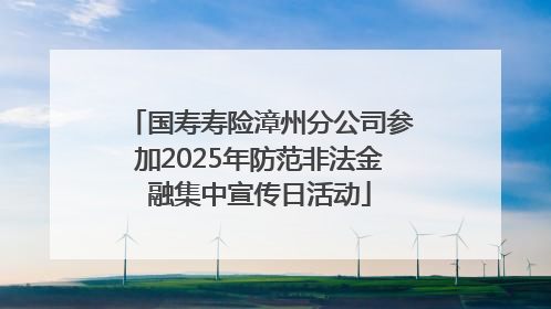 国寿寿险漳州分公司参加2025年防范非法金融集中宣传日活动
