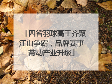 四省羽球高手齐聚江山争霸，品牌赛事带动产业升级