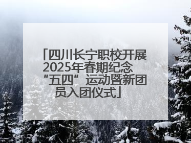 四川长宁职校开展2025年春期纪念“五四”运动暨新团员入团仪式