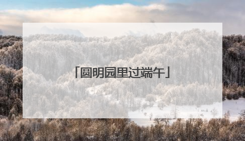 圆明园里过端午