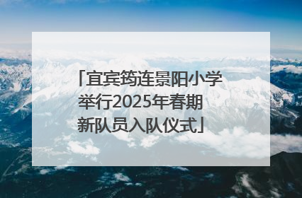 宜宾筠连景阳小学举行2025年春期新队员入队仪式