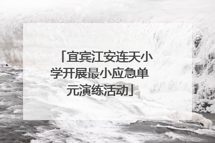 宜宾江安连天小学开展最小应急单元演练活动