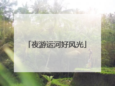 夜游运河好风光