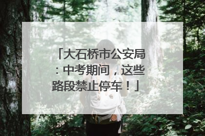 大石桥市公安局：中考期间，这些路段禁止停车！