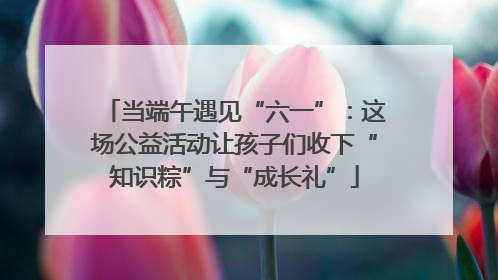 当端午遇见“六一”：这场公益活动让孩子们收下“知识粽”与“成长礼”