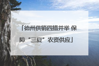 德州供销四措并举 保障“三夏”农资供应