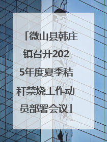 微山县韩庄镇召开2025年度夏季秸秆禁烧工作动员部署会议