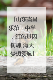 山东省昌乐第一中学：红色基因铸魂 海天梦想领航