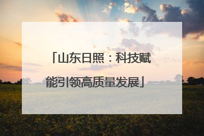 山东日照：科技赋能引领高质量发展