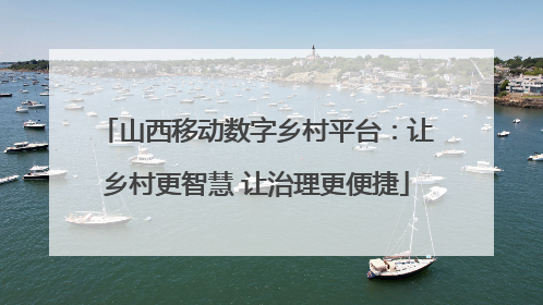 山西移动数字乡村平台：让乡村更智慧 让治理更便捷