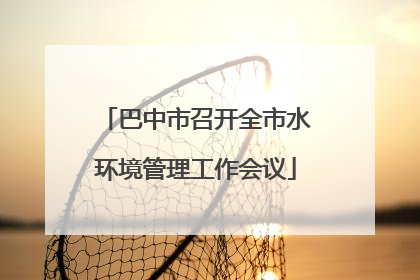 巴中市召开全市水环境管理工作会议