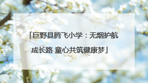 巨野县腾飞小学：无烟护航成长路 童心共筑健康梦