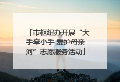 市枢纽办开展“大手牵小手 爱护母亲河”志愿服务活动