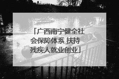 广西南宁健全社会保障体系 扶持残疾人就业创业