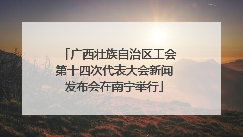 广西壮族自治区工会第十四次代表大会新闻发布会在南宁举行