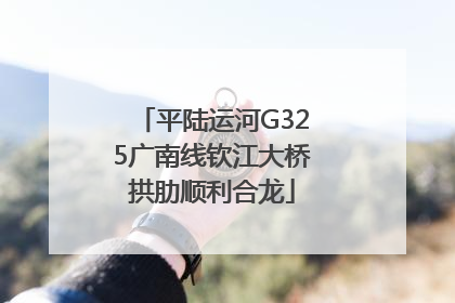 平陆运河G325广南线钦江大桥拱肋顺利合龙