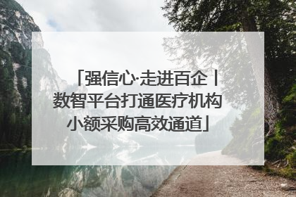 强信心·走进百企丨数智平台打通医疗机构小额采购高效通道