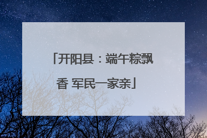 开阳县：端午粽飘香 军民一家亲