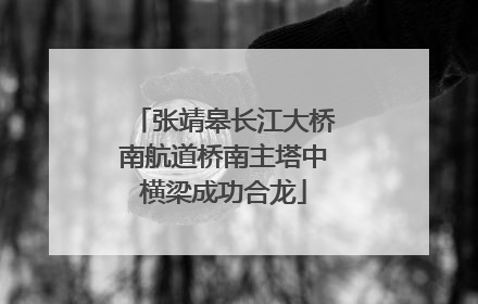 张靖皋长江大桥南航道桥南主塔中横梁成功合龙