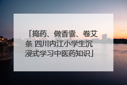 捣药、做香囊、卷艾条 四川内江小学生沉浸式学习中医药知识