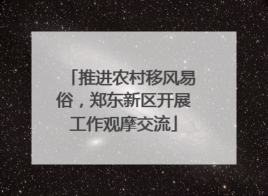 推进农村移风易俗，郑东新区开展工作观摩交流