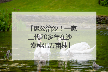 愚公治沙！一家三代20多年在沙漠种出万亩林