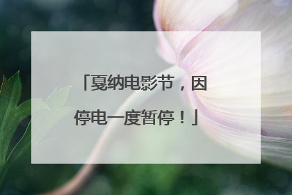 戛纳电影节，因停电一度暂停！