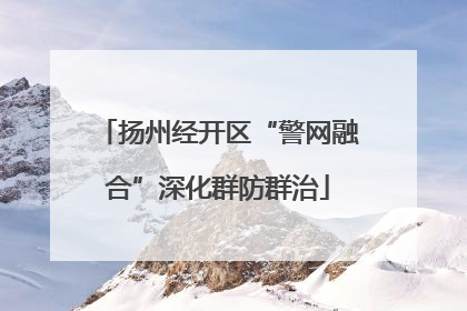 扬州经开区“警网融合”深化群防群治