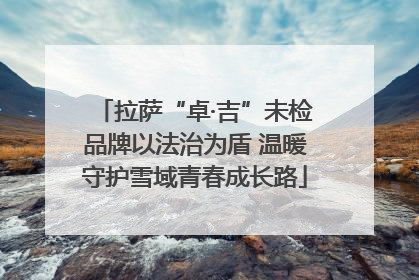 拉萨“卓·吉”未检品牌以法治为盾 温暖守护雪域青春成长路