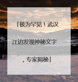 极为罕见！武汉江边发现神秘文字，专家揭秘