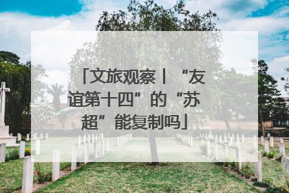 文旅观察丨“友谊第十四”的“苏超”能复制吗